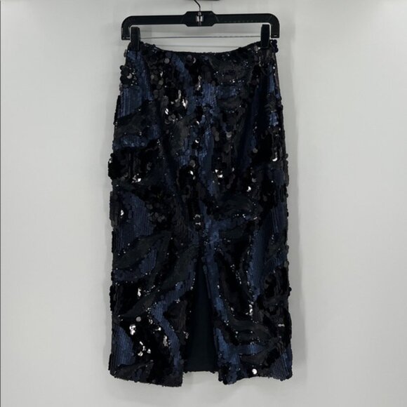 Ramy Brook Women's Donnelly Sequin Midi Skirt - Navy - 4 - New with tags - Picture 10 of 10